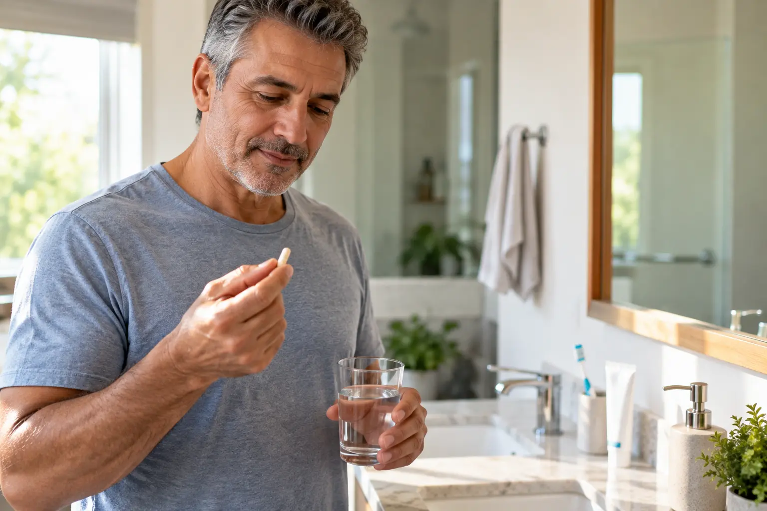 Adding oral probiotics to a daily morning oral care routine